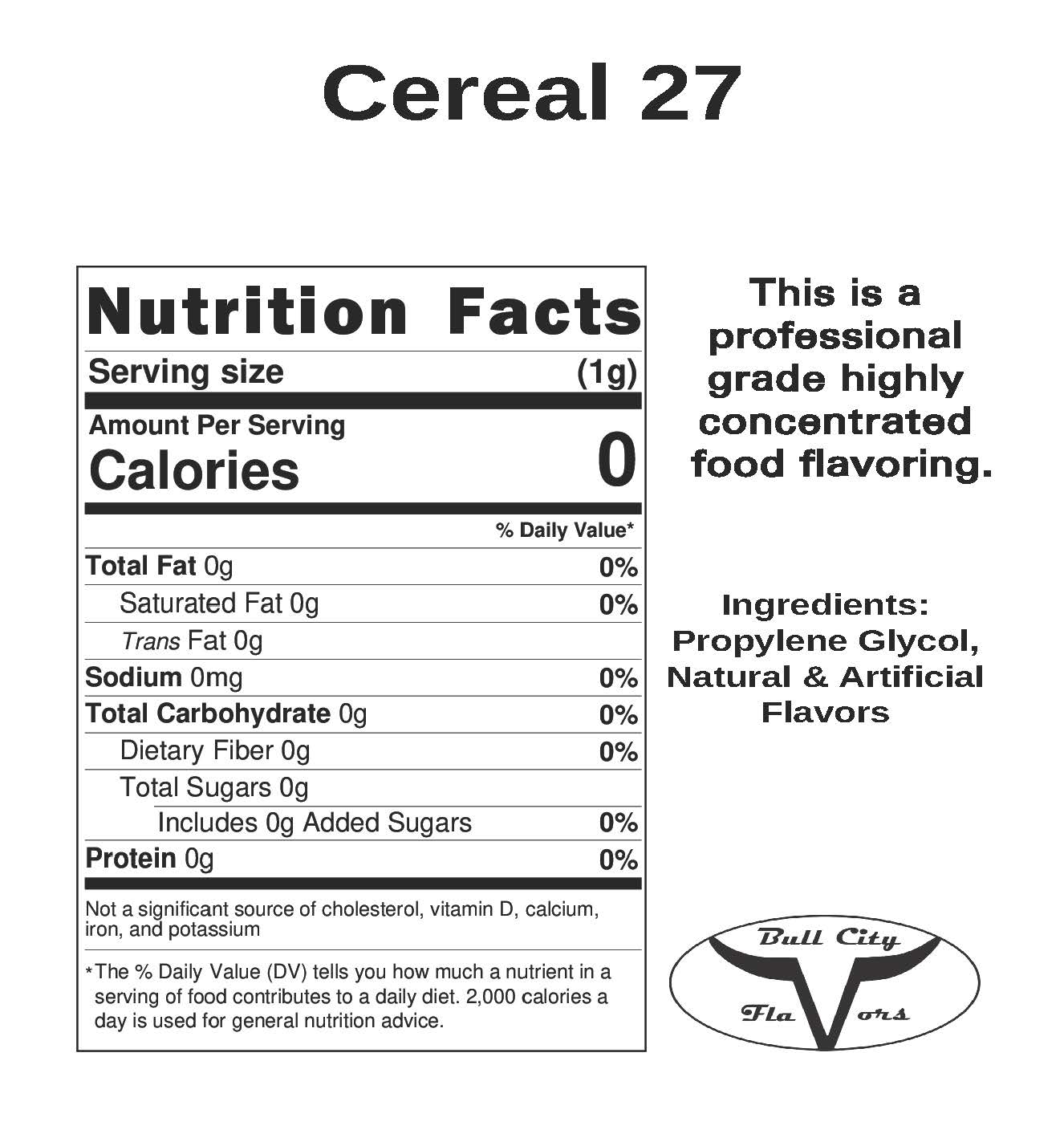 Cereal 27 Flavor-Cap