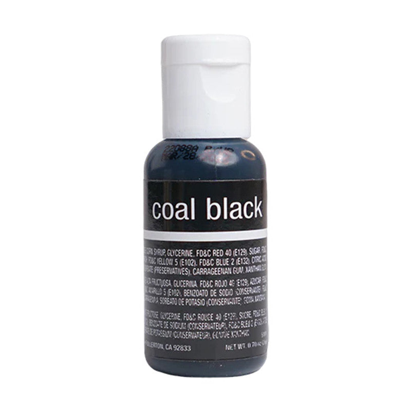 Coal Black Chefmaster Liqua-Gel 0.7oz