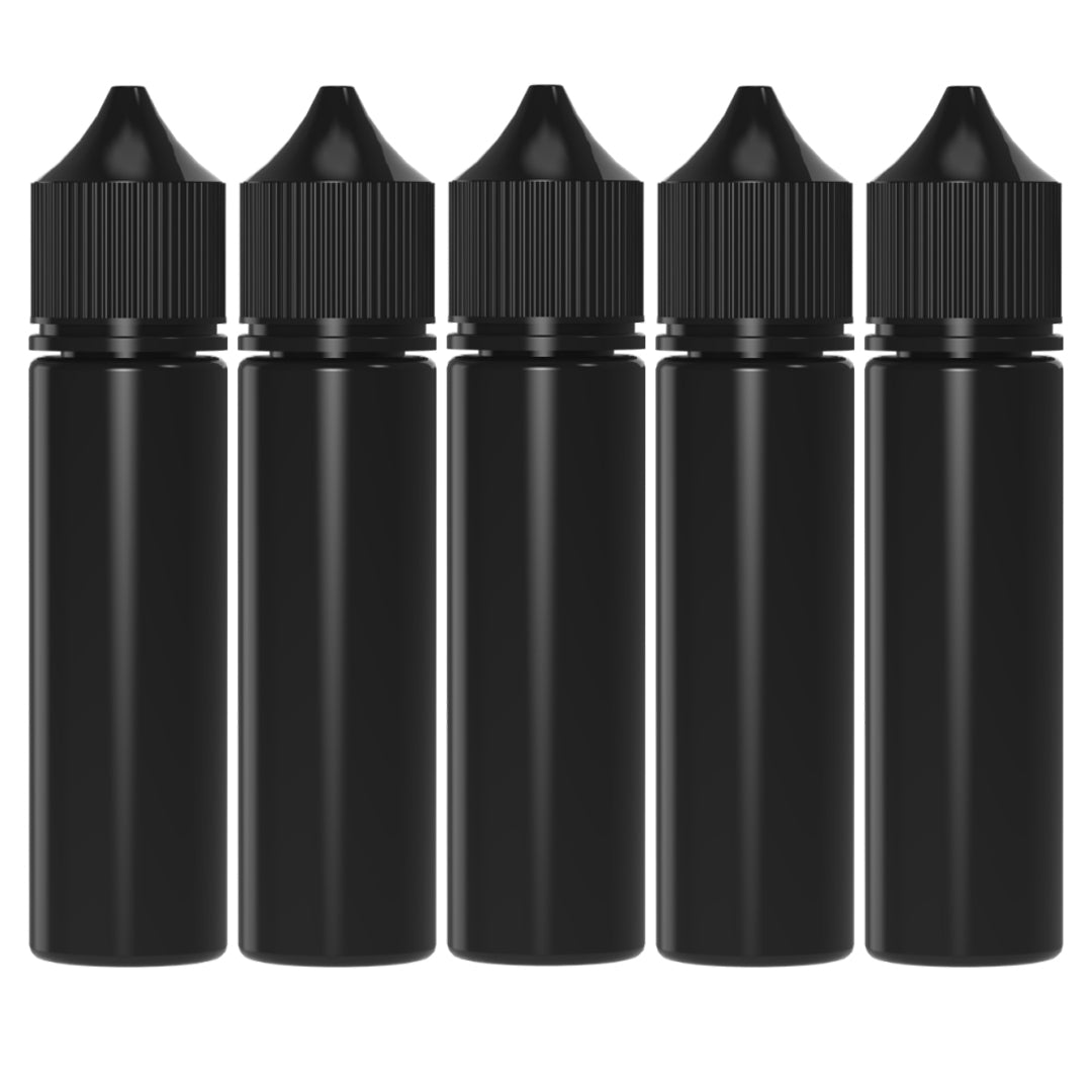 60ml PET Black Chubby Gorilla Bottle (5-Pack)