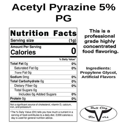 Pyrazine Powder Acetyl Pyrazine 5% PG Flavor-TFA – Bull City Flavors