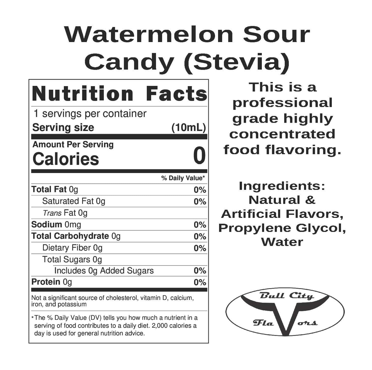 Watermelon Sour Candy w/Stevia Flavor-TFA