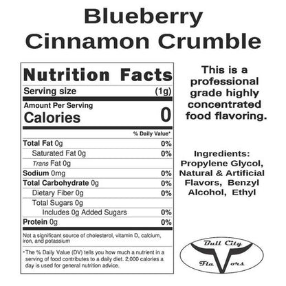 Blueberry Cinnamon Crumble Flavor -Cap