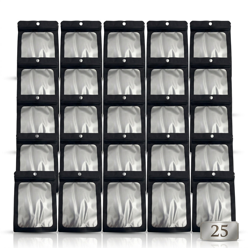 Black Mylar Candy Bag Pack of 25