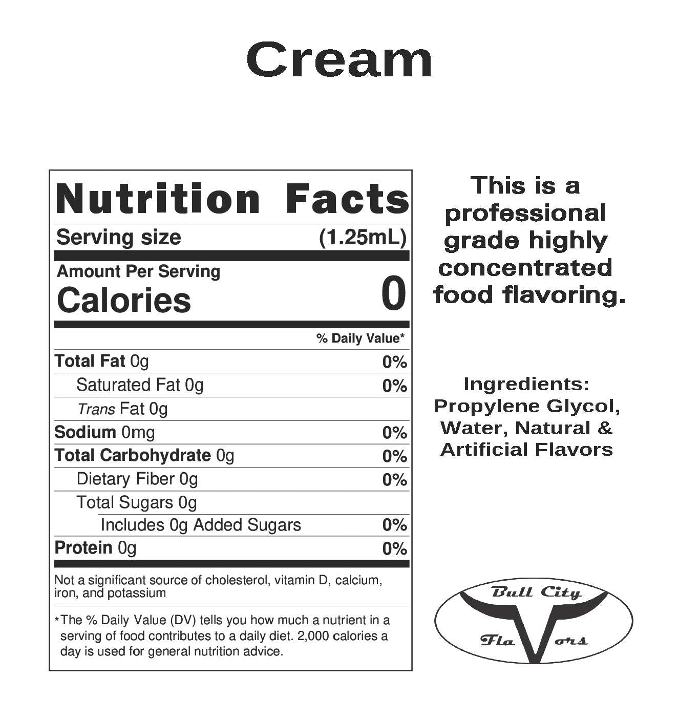 Cream Flavor- FLV