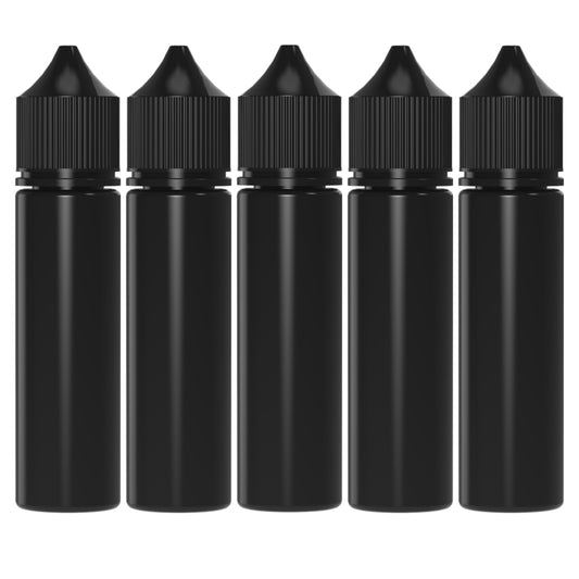 60ml PET Black Chubby Gorilla Bottle (5-Pack)